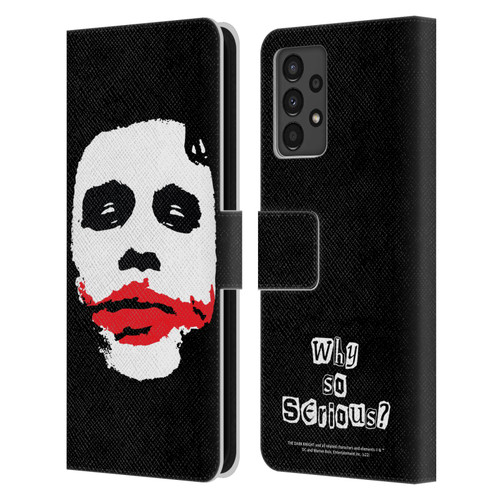 The Dark Knight Character Art Joker Face Leather Book Wallet Case Cover For Samsung Galaxy A13 (2022)