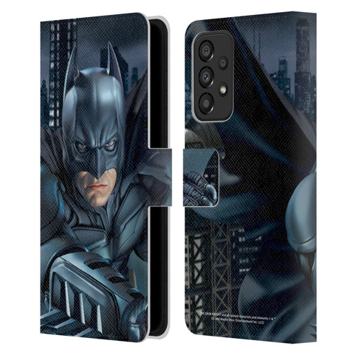 The Dark Knight Character Art Batman Leather Book Wallet Case Cover For Samsung Galaxy A33 5G (2022)