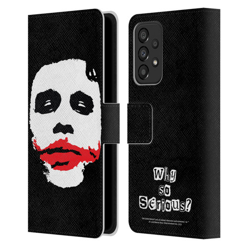 The Dark Knight Character Art Joker Face Leather Book Wallet Case Cover For Samsung Galaxy A33 5G (2022)
