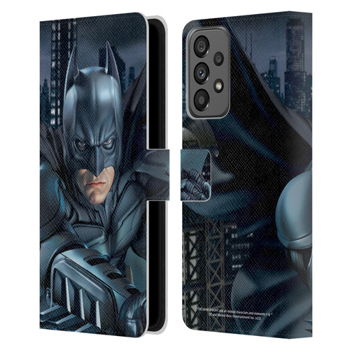 The Dark Knight Character Art Batman Leather Book Wallet Case Cover For Samsung Galaxy A73 5G (2022)