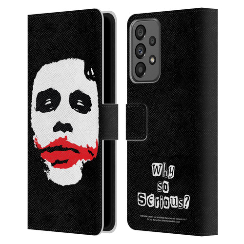 The Dark Knight Character Art Joker Face Leather Book Wallet Case Cover For Samsung Galaxy A73 5G (2022)