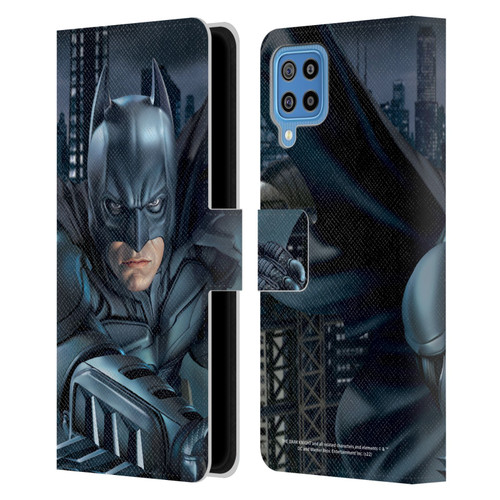 The Dark Knight Character Art Batman Leather Book Wallet Case Cover For Samsung Galaxy F22 (2021)