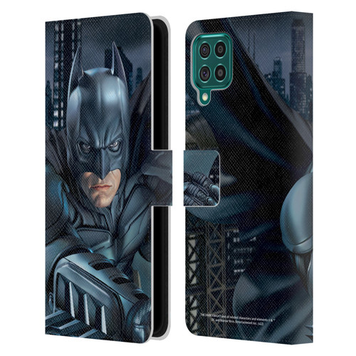 The Dark Knight Character Art Batman Leather Book Wallet Case Cover For Samsung Galaxy F62 (2021)