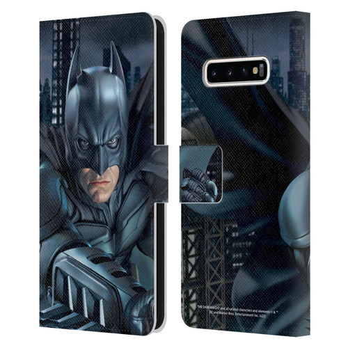 The Dark Knight Character Art Batman Leather Book Wallet Case Cover For Samsung Galaxy S10+ / S10 Plus