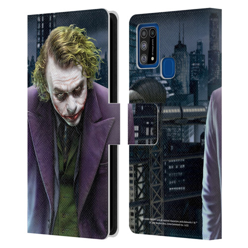 The Dark Knight Character Art Joker Leather Book Wallet Case Cover For Samsung Galaxy M31 (2020)