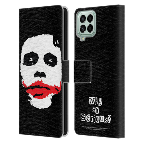 The Dark Knight Character Art Joker Face Leather Book Wallet Case Cover For Samsung Galaxy M33 (2022)