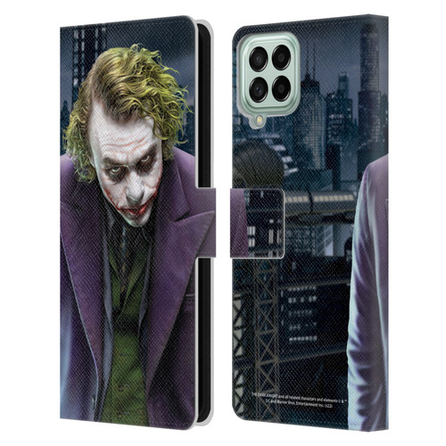 The Dark Knight Character Art Joker Leather Book Wallet Case Cover For Samsung Galaxy M33 (2022)