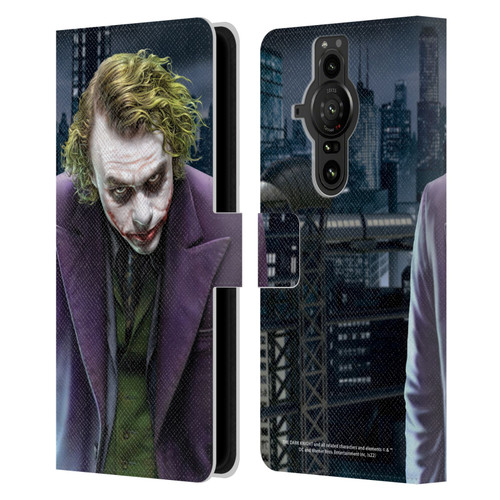 The Dark Knight Character Art Joker Leather Book Wallet Case Cover For Sony Xperia Pro-I