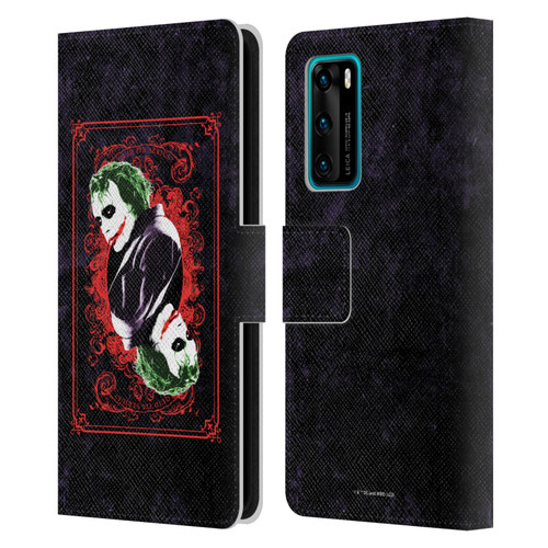 The Dark Knight Graphics Joker Card Leather Book Wallet Case Cover For Huawei P40 5G
