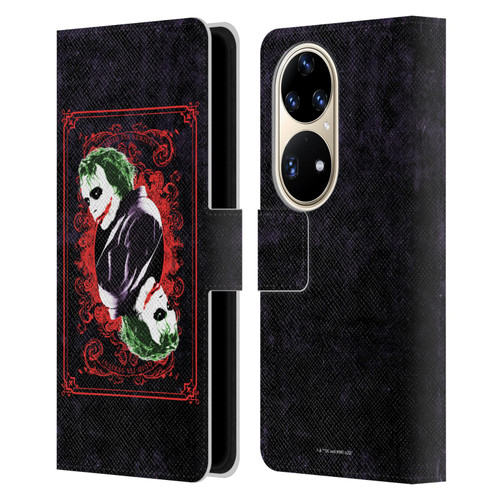 The Dark Knight Graphics Joker Card Leather Book Wallet Case Cover For Huawei P50 Pro