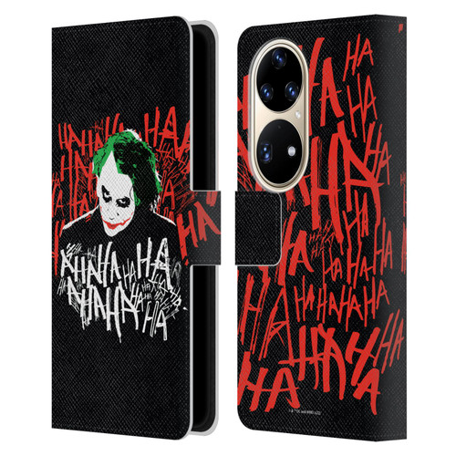 The Dark Knight Graphics Joker Laugh Leather Book Wallet Case Cover For Huawei P50 Pro