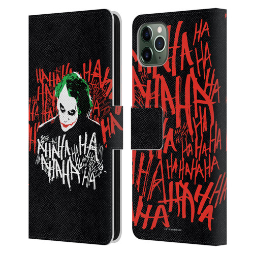 The Dark Knight Graphics Joker Laugh Leather Book Wallet Case Cover For Apple iPhone 11 Pro Max