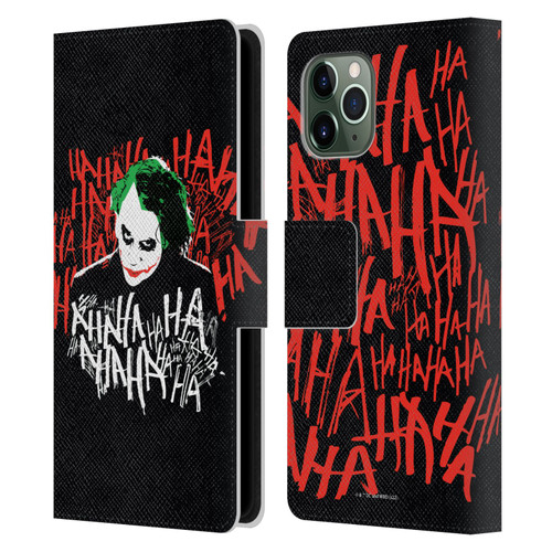 The Dark Knight Graphics Joker Laugh Leather Book Wallet Case Cover For Apple iPhone 11 Pro
