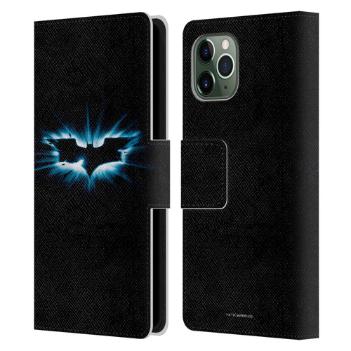 The Dark Knight Graphics Logo Black Leather Book Wallet Case Cover For Apple iPhone 11 Pro