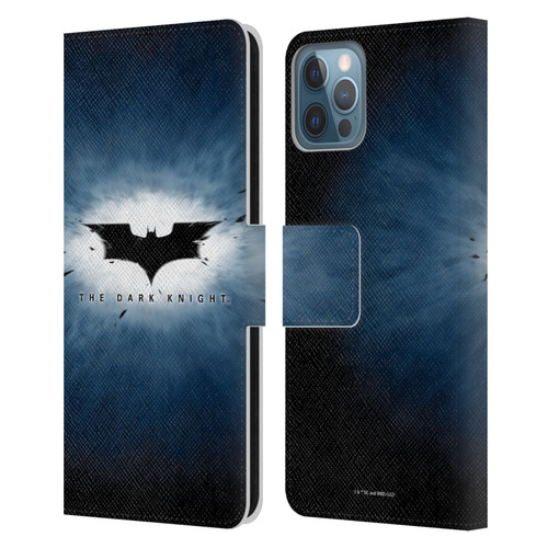 The Dark Knight Graphics Logo Leather Book Wallet Case Cover For Apple iPhone 12 / iPhone 12 Pro