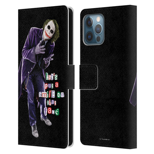 The Dark Knight Graphics Joker Put A Smile Leather Book Wallet Case Cover For Apple iPhone 12 Pro Max