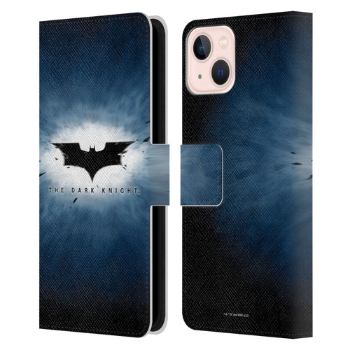 The Dark Knight Graphics Logo Leather Book Wallet Case Cover For Apple iPhone 13