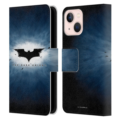 The Dark Knight Graphics Logo Leather Book Wallet Case Cover For Apple iPhone 13 Mini