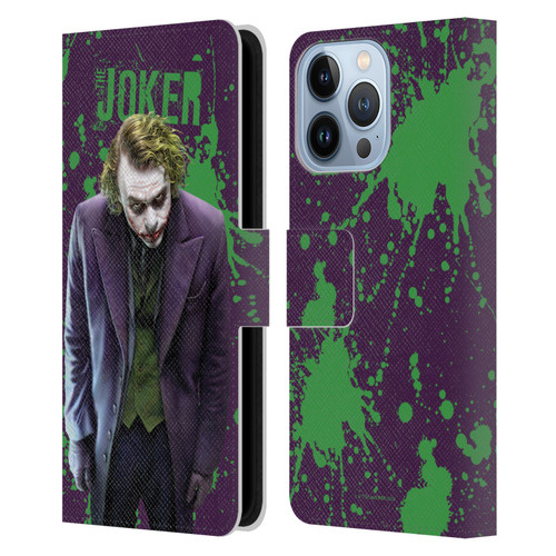 The Dark Knight Graphics Character Art Leather Book Wallet Case Cover For Apple iPhone 13 Pro