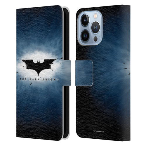 The Dark Knight Graphics Logo Leather Book Wallet Case Cover For Apple iPhone 13 Pro