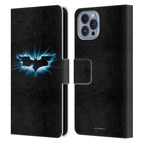 The Dark Knight Graphics Logo Black Leather Book Wallet Case Cover For Apple iPhone 14