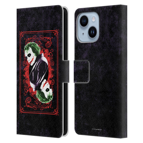 The Dark Knight Graphics Joker Card Leather Book Wallet Case Cover For Apple iPhone 14 Plus