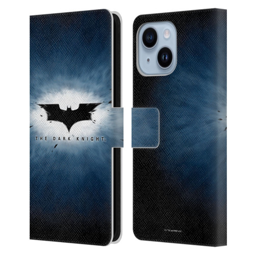 The Dark Knight Graphics Logo Leather Book Wallet Case Cover For Apple iPhone 14 Plus