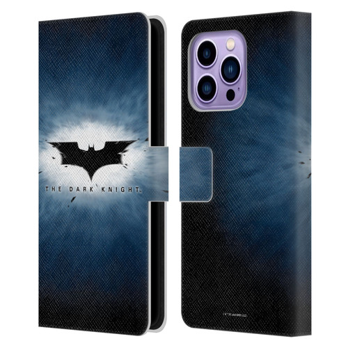 The Dark Knight Graphics Logo Leather Book Wallet Case Cover For Apple iPhone 14 Pro Max