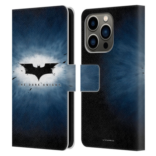 The Dark Knight Graphics Logo Leather Book Wallet Case Cover For Apple iPhone 14 Pro