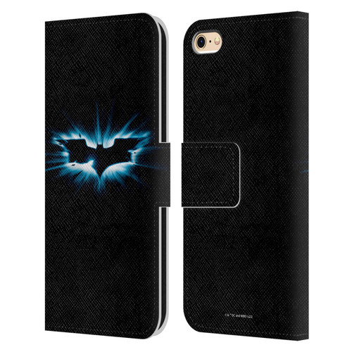 The Dark Knight Graphics Logo Black Leather Book Wallet Case Cover For Apple iPhone 6 / iPhone 6s