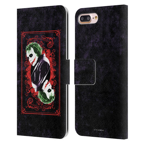 The Dark Knight Graphics Joker Card Leather Book Wallet Case Cover For Apple iPhone 7 Plus / iPhone 8 Plus