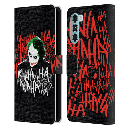 The Dark Knight Graphics Joker Laugh Leather Book Wallet Case Cover For Motorola Edge S30 / Moto G200 5G
