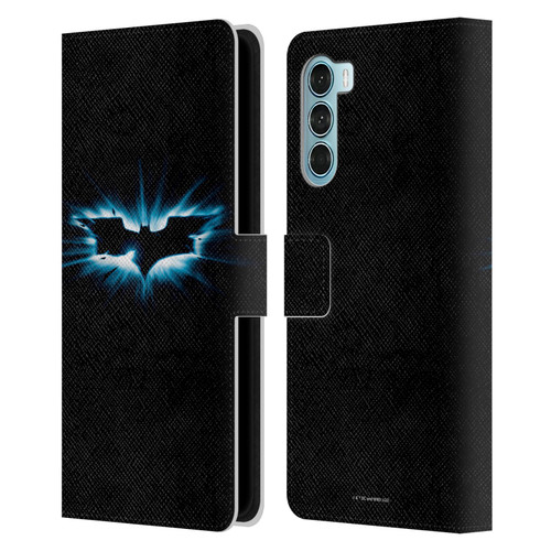 The Dark Knight Graphics Logo Black Leather Book Wallet Case Cover For Motorola Edge S30 / Moto G200 5G