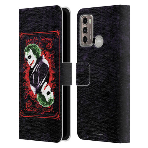 The Dark Knight Graphics Joker Card Leather Book Wallet Case Cover For Motorola Moto G60 / Moto G40 Fusion