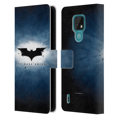 The Dark Knight Graphics Logo Leather Book Wallet Case Cover For Motorola Moto E7