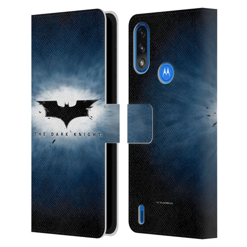 The Dark Knight Graphics Logo Leather Book Wallet Case Cover For Motorola Moto E7 Power / Moto E7i Power