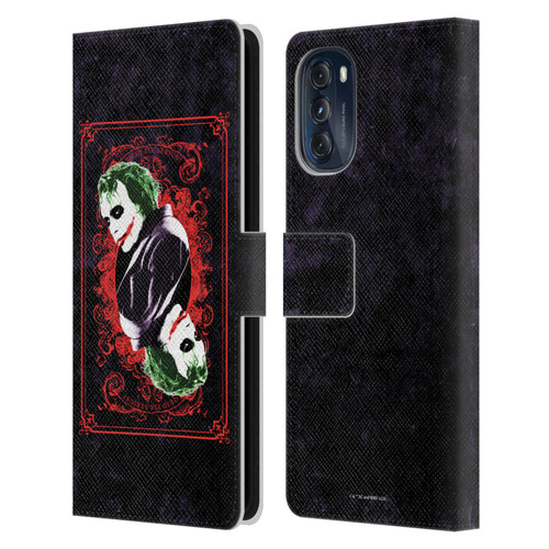 The Dark Knight Graphics Joker Card Leather Book Wallet Case Cover For Motorola Moto G (2022)