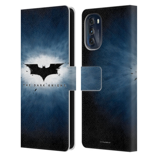 The Dark Knight Graphics Logo Leather Book Wallet Case Cover For Motorola Moto G (2022)