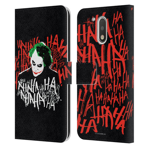 The Dark Knight Graphics Joker Laugh Leather Book Wallet Case Cover For Motorola Moto G41