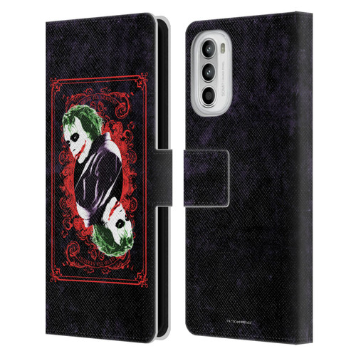 The Dark Knight Graphics Joker Card Leather Book Wallet Case Cover For Motorola Moto G52