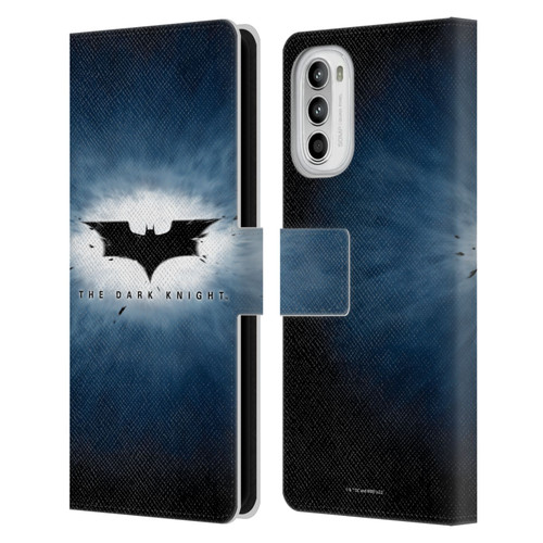 The Dark Knight Graphics Logo Leather Book Wallet Case Cover For Motorola Moto G52