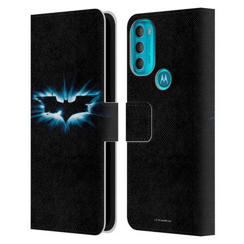 The Dark Knight Graphics Logo Black Leather Book Wallet Case Cover For Motorola Moto G71 5G