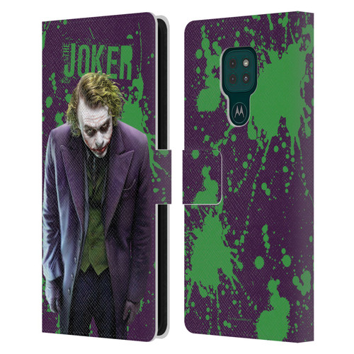 The Dark Knight Graphics Character Art Leather Book Wallet Case Cover For Motorola Moto G9 Play