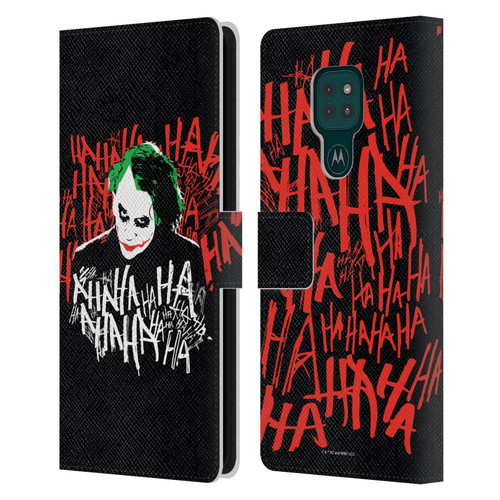 The Dark Knight Graphics Joker Laugh Leather Book Wallet Case Cover For Motorola Moto G9 Play
