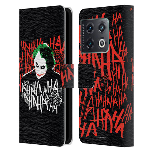 The Dark Knight Graphics Joker Laugh Leather Book Wallet Case Cover For OnePlus 10 Pro