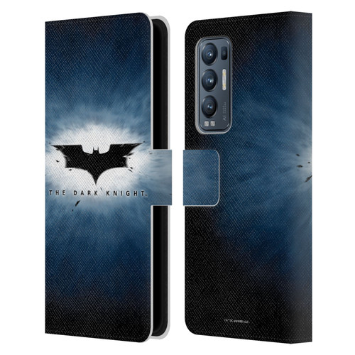 The Dark Knight Graphics Logo Leather Book Wallet Case Cover For OPPO Find X3 Neo / Reno5 Pro+ 5G