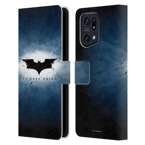 The Dark Knight Graphics Logo Leather Book Wallet Case Cover For OPPO Find X5 Pro