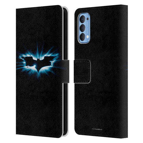 The Dark Knight Graphics Logo Black Leather Book Wallet Case Cover For OPPO Reno 4 5G