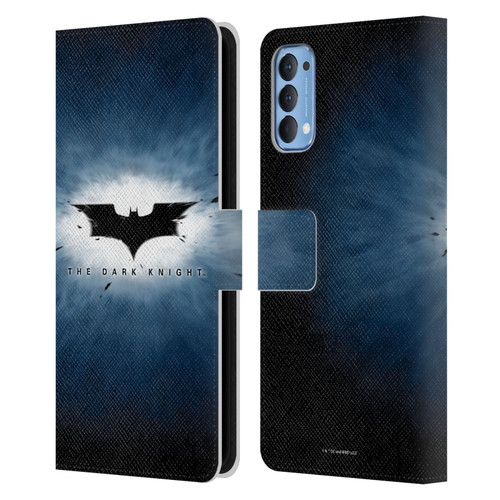 The Dark Knight Graphics Logo Leather Book Wallet Case Cover For OPPO Reno 4 5G