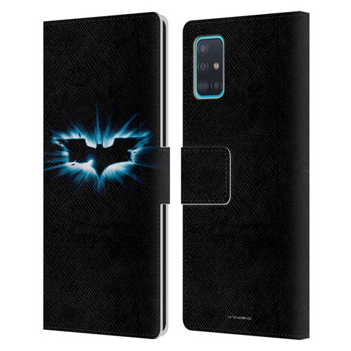 The Dark Knight Graphics Logo Black Leather Book Wallet Case Cover For Samsung Galaxy A51 (2019)